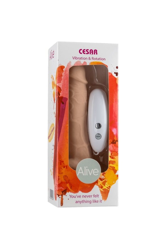 ALIVE - CESAR REALISTISCHER PENISVIBRATOR  ROTATOR 17,5 CM