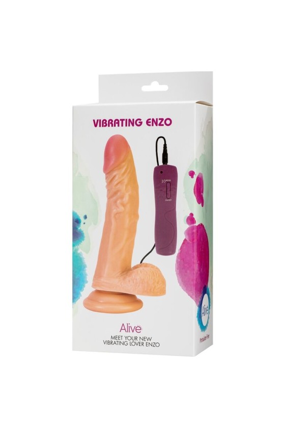 ALIVE - VIBRADOR DE PÊNIS ENZO REALÍSTICO 21 CM