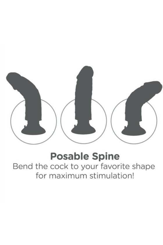 KING COCK - 20.32 CM VIBRATING COCK FLESH